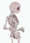  ambiguous_gender animated_skeleton black_sclera blush blush_lines bone hi_res humanoid kogito looking_at_viewer looking_back looking_back_at_viewer nude ribs sans_(undertale) skeleton skull skull_head smile solo spine teeth toony toothy_grin undead undertale_(series) white_eyes 