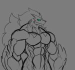  absurd_res barazoku canid canine canis domestic_dog hi_res kaiju male mammal muscular muscular_arms muscular_male rodelia_goatta_(aphatiatic31) undead 