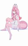  absurd_res anthro brand_new_animal breasts canid canine dipstick_tail female fluffy fluffy_tail fox fur hair hi_res igazella mammal markings nazuna_hiwatashi nipples pink_body pink_fur pink_hair red_eyes simple_background sitting sketch small_breasts solo studio_trigger tail tail_markings white_background white_body white_fur 