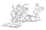  anthro bikini black_and_white breasts cleavage clothed clothing deepcreases feet female hair long_hair lying magazine mammal monochrome mouse murid murine on_front rodent sketch sleeping solo swimwear 