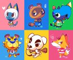  :3 acoustic_guitar animal_crossing apron argyle argyle_dress black_eyes blue_apron brown_fur cat chief_(animal_crossing) crayonchewer crossed_arms dog dollar_sign english_commentary furry furry_female furry_male guitar hands_on_own_hips heart holding holding_instrument hornsby_(animal_crossing) instrument k.k._slider_(animal_crossing) mitzi_(animal_crossing) music musical_note no_humans open_mouth orange_fur playing_instrument raccoon rhinoceros shirt striped striped_shirt tiger tom_nook_(animal_crossing) tybalt_(animal_crossing) waist_apron wavy_mouth white_fur wolf 