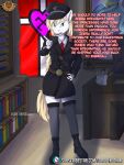  aryanne_(character) bookshelf clothing desk equid equine friendship_is_magic furniture hasbro hi_res horse lordofnothin1 mammal my_little_pony nazi nazi_flag nazi_uniform night office painting_(object) pol pony princess_celestia_(mlp) swastika table uniform window zebra 