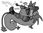  anthro bat big_breasts bottomwear branch breasts canid canine clothing digestion_noises female footwear fox fukkusu high_heels huge_belly hybrid hypnofood jacket legwear mammal shorts smoke smoke_pipe sound_effects stockings topwear vore wings 