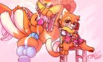  animal_dildo animal_sex_toy balls bodily_fluids buizel canine_dildo chastity_cage chastity_device clothed clothing clothing_lift crumb_(buizel) cum cum_on_balls dildo dildo_pull_out dress dress_lift generation_4_pokemon genital_fluids genitals gingy_k_fox maid_uniform male masturbation nintendo orgasm panties pokemon pokemon_(species) sex_toy solo underwear uniform 