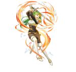  1girl armor belt boots breastplate breasts dress feathers fire_emblem fire_emblem:_the_sacred_stones fire_emblem_heroes gloves green_eyes green_hair headband high_heel_boots high_heels long_hair medium_breasts official_art open_mouth orange_headband pantyhose pencil_dress raise_sword sheath sheathed solo swinging sword syrene_(fire_emblem) teeth thigh_boots upper_teeth_only v-shaped_eyebrows weapon white_background white_footwear white_gloves 