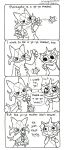  2023 3_fingers 4_panel_comic :3 ambiguous_gender anthro base_one_layout biped black_and_white black_eyes black_nose blush bodily_fluids cheek_tuft claws comic dialogue digital_drawing_(artwork) digital_media_(artwork) duo ear_fins eeveelution english_text entangled facial_tuft featureless_crotch felid feline feral fin finger_claws fingers floragato four_frame_image frill_(anatomy) front_view generation_1_pokemon generation_9_pokemon glistening glistening_eyes head_fin hi_res holding_object holding_toy holding_yo-yo looking_at_another mammal marine monochrome neck_frill nintendo nude open_mouth playing playing_with_toys pokemon pokemon_(species) semi-anthro speech_bubble standing sweat sweatdrop text toy trulyavaporeon tuft url vaporeon yo-yo 