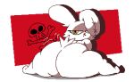  2023 2spot_studio anthro big_butt bloody_bunny bloody_bunny_(series) butt chuckforestlewd female lagomorph leporid looking_at_viewer looking_back looking_back_at_viewer mammal rabbit skull_and_crossbones solo tagme white_body 