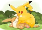  anal anal_orgasm anal_penetration anthro anus ass_up balls bodily_fluids butt cum cum_in_ass cum_inside dripping duo eevee ejaculation generation_1_pokemon genital_fluids genitals hi_res male male/male nintendo penetration pikachu pokemon pokemon_(species) sex shaking solo tawa_1908 