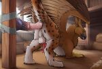  anal anal_masturbation anal_penetration animal_dildo animal_sex_toy animated avian balls beak dildo equine_dildo erection feathers feral genitals gryphon hi_res knotted_dildo male masturbation mythological_avian mythology penetration penis sex_toy solo sterr 