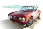  alfa_romeo artist_name car copyright_name highres motor_vehicle nimbus_goldbrum no_humans original red_car vehicle_focus 