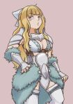  1girl armor blonde_hair blue_eyes blunt_bangs breasts charlotte_(fire_emblem) facing_to_the_side fire_emblem fire_emblem_fates large_breasts looking_to_the_side official_alternate_costume pirihiba sidelocks 