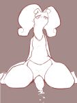  2023 animal_genitalia antennae_(anatomy) anthro big_penis bodily_fluids bottomless clothed clothing cum digital_media_(artwork) embarrassed erection generation_6_pokemon genital_fluids genital_slit genitals goodra hands_behind_back hi_res jekerela kneeling leaking_cum looking_down male monochrome nintendo partially_clothed penis pigtails pokemon pokemon_(species) precum presenting presenting_penis sable_(jekerela) shirt simple_background sketch slit solo spread_legs spreading tank_top tapering_penis thick_thighs topwear wide_hips 