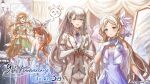  4girls ;d artist_request backless_dress backless_outfit bangs bare_shoulders blonde_hair blue_dress blush braid breasts cagliostro_(granblue_fantasy) clarisse_(granblue_fantasy) clothes_hanger collared_shirt commentary_request dress flower formal gloves granblue_fantasy green_dress green_eyes grey_hair hair_ornament hair_ribbon highres indoors jacket long_hair long_sleeves looking_at_viewer mireille_(granblue_fantasy) mirror multiple_girls official_art one_eye_closed orange_hair pants pantyhose ponytail purple_dress purple_flower purple_rose reflection ribbon risette_(granblue_fantasy) rose shirt shop smile sparkle suit v very_long_hair white_gloves white_jacket white_pants white_pantyhose white_ribbon white_shirt x_hair_ornament 