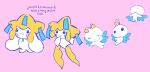  ambiguous_gender anthro canid canine canis cinnamon_(cinnamoroll) cinnamoroll dokudrinker domestic_dog english_text generation_3_pokemon group humanoid jirachi legendary_pokemon mammal nintendo pokemon pokemon_(species) sanrio text trio 