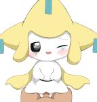  azuo blush cowgirl_position duo female female_penetrated from_front_position generation_3_pokemon genitals hi_res human humanoid_genitalia humanoid_penis interspecies jirachi legendary_pokemon male male/female male_penetrating male_penetrating_female mammal nintendo not_furry on_bottom on_top one_eye_closed penetration penile penile_penetration penis penis_in_pussy pokemon pokemon_(species) pokephilia pussy sex simple_background vaginal vaginal_penetration white_background white_body 