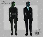  android cable cables chain classy clothed clothing dressed_up humanoid machine male necktie rgb_lighting robot screen screen_face solo sourmagic suit the_manager tube visor 