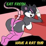  aiden_artz anthro breasts female hi_res intersex intersex/male male mammal murid murine rat rodent solo subway 