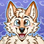  anthro canid canine canis digital_media_(artwork) eyestrain freelance furry furryart furryfandom hi_res icon invalid_tag kingstreasures mammal symmetry wolf 