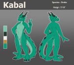  absurd_res dragon gesture green_body green_scales hi_res horn kabal_manegold male mocha-wing model_sheet orange_eyes scales snout solo spikes spikes_(anatomy) tail v_sign 