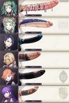  6+girls absurdres artist_name blonde_hair blue_eyes blue_hair catherine_(fire_emblem) commentary english_commentary fire_emblem fire_emblem:_three_houses futanari green_eyes green_hair hair_over_one_eye highres huge_penis kronya_(fire_emblem) kushishekku large_penis long_hair multiple_girls orange_hair patreon_username penis penis_chart penis_size_difference pointy_ears ponytail purple_eyes purple_hair rhea_(fire_emblem) shamir_nevrand shez_(female)_(fire_emblem) shez_(fire_emblem) short_hair smile sothis_(fire_emblem) testicles veins veiny_penis watermark 