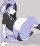  anthro clothing erection fetal freckles goth gothbunnyboy hi_res itsokhidden lagomorph leporid male male/male mammal movement panties piercing pregnant pregnant_male rabbit solo underwear 