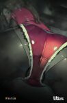  ass ass_focus bent_over black_pantyhose blurry blurry_background brown_hair claire_redfield depth_of_field fine_fabric_emphasis gusset highres long_hair micro_shorts namaniku_atk paid_reward_available panties panties_under_pantyhose pantyhose ponytail red_shorts resident_evil shorts underwear white_panties 