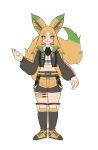  anthro belly blush canid canine clothing female footwear fox front_view hi_res komenuka_inaho komenuka_inaho_(komenuka_inaho) mammal shoes smile solo star_shaped_pupils 