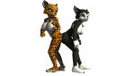  anthro ass_to_ass cheetah duo felid feline female female/female mammal nude stuck_to_butt stuck_together 