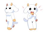  &lt;3 anthro black_eyes bovid breasts bunny_maloney) caprine charlotte_(bm) eyelashes featureless_breasts female fur goat half-closed_eyes hand_on_mouth hooves horn mammal meringue_(pixiv) narrowed_eyes open_mouth open_smile smile solo tail white_body white_fur yellow_hooves yellow_horn 