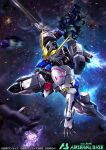  flying gundam gundam_arsenal_base gundam_barbatos gundam_tekketsu_no_orphans holding holding_sword holding_weapon kenko_(a143016) mecha official_art robot space sword thrusters weapon wreckage 