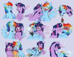  absurd_res attempted_kiss blush dialogue doodlemark english_text equid equine female friendship_is_magic hair hasbro hi_res horn mammal mistletoe multicolored_hair my_little_pony plant purple_hair rainbow_dash_(mlp) rainbow_hair scootaloo_(mlp) size_difference text twilight_sparkle_(mlp) winged_unicorn wings 