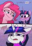  absurd_res blue_eyes blush confusion earth_pony equid equine friendship_is_magic fur hair hasbro hi_res horn horse mammal meme my_little_pony pink_body pink_fur pink_hair pinkie_pie_(mlp) pony purple_body purple_eyes purple_fur purple_hair question_mark twilight_sparkle_(mlp) underpable unicorn 