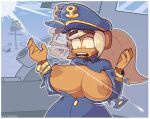  admiral_brickell anthro bloons_tower_defense breasts clothing female gun haplorhine lenomon mammal monkey ninja_kiwi primate questionable_consent ranged_weapon shocked shocked_expression shocked_face solo torn_clothing wardrobe_malfunction weapon 