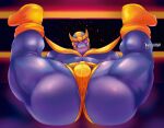  alien barajockstrap clothed clothing hi_res humanoid male marvel muscular muscular_humanoid muscular_male muscular_thighs partially_clothed purple_body purple_skin solo thanos titanian 