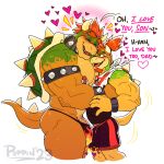  1:1 bowser bowser_jr. bulge duo embrace father_(lore) genitals hi_res hug koopa male mario_bros nintendo nipple_piercing nipples parent_(lore) penis piercing poppin scalie simple_background son_(lore) white_background 