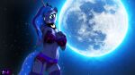  3d_(artwork) absurd_res anthro bra breasts choker clothing crown digital_media_(artwork) equid equine female friendship_is_magic full_moon garter_belt garter_straps hasbro headgear hi_res horn jewelry legwear looking_at_viewer mammal moon my_little_pony necklace panties princess_luna_(mlp) shadowboltsfm smile solo stockings tiara underwear unicorn 