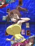  bouncing_breasts breasts brown_hair gigantic_breasts huge_breasts impossible_clothes impossible_shirt large_breasts looking_at_viewer mazaki_anzu ponytail shirt sleeveless sleeveless_shirt tagme thesanstorm tight_clothes tight_shirt yu-gi-oh! yu-gi-oh!_duel_links yu-gi-oh!_duel_monsters 