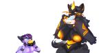  absurd_res aliceub anthro beta_(torracat) duo face_mask generation_7_pokemon herm hi_res intersex intersex/male legendary_pokemon male mask nintendo oral pokemon pokemon_(species) portal portal_mask shy size_difference smug struggling torracat warmind zeraora zeta_(artist) zeta_(zeraora) 