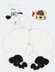  &lt;3 2023 anthro balls bedroom_eyes big_butt black_eyes black_eyewear black_glasses black_nose black_pawpads blush brown_hair butt canid canine canis d0ncassidy digital_media_(artwork) domestic_dog duo eyebrows eyewear fur genitals glasses hair hi_res huge_butt jay_ward_productions kneeling looking_back male mammal mr._peabody mr._peabody_and_sherman narrowed_eyes pawpads presenting presenting_hindquarters raised_eyebrows rear_view seductive simple_background tail tan_body tan_fur thick_thighs white_background white_body white_ears white_fur white_hair white_tail 