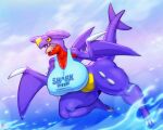 absurd_res anthro big_breasts breasts discovery_channel female garchomp generation_4_pokemon hi_res meme nintendo pokemon pokemon_(species) pokemorph shark_week solo walter_sache water 