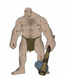  absurd_res arm_hair belly_hair body_hair chest_hair furryrevolution hi_res humanoid leg_hair male muscular navel nipples orc pecs solo tusks weapon 