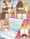  absurd_res age_difference anthro bath bathing bathroom bathtub canid canine duo female fox hi_res lagomorph leporid luckster1234 male male/female mammal mature_female miles_prower mother_(lore) older_female parent_(lore) rabbit sega sonic_the_hedgehog_(series) vanilla_the_rabbit younger_male 