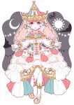 1girl elina_(e2n04n) food frills fruit hat long_sleeves looking_at_viewer multicolored_clothes original shoes solo strawberry veil white_hair 