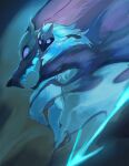  2021 anthro bovid canid canine canis caprine duo fecharis fur glowing glowing_eyes hair kindred_(lol) lamb_(lol) league_of_legends liongaaou long_hair mammal riot_games sheep spirit white_body white_fur white_hair wolf wolf_(lol) 