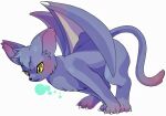  2008 ambiguous_gender blue_body blue_fur blush claws digital_media_(artwork) feral fur jumpstart_games kemono kougra leaning leaning_forward mouth_closed neopet_(species) neopets shaded simple_background snaggle_tooth solo standing suppainu three-quarter_view wings yellow_eyes 