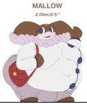  anthro audino belly big_belly big_breasts blue_eyes blush bottomwear breasts brown_body bulge clothing english_text generation_5_pokemon gynomorph handbag hi_res huge_breasts huge_hips ilovecosmo intersex mallow_(ilovecosmo) nintendo obese obese_anthro obese_gynomorph obese_intersex open_mouth overweight overweight_anthro overweight_gynomorph overweight_intersex pants pokemon pokemon_(species) shirt solo text thick_thighs topwear wide_hips 