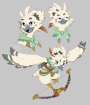  absurd_res anthro avian beak bird blue_eyes blush bow_(weapon) deusexmakena feathers flying hi_res male multiple_images nintendo ranged_weapon rito smug solo talons tears_of_the_kingdom the_legend_of_zelda tulin_(zelda) weapon white_body white_feathers wings young 