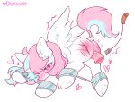  blush butt_slap dorisss equid equine female feral hasbro horse mammal my_little_pony pegasus penetration pink_eyes pony restraints riding_crop slap solo spank_marks spanking spreader_bar vaginal vaginal_penetration whip white_body wings 