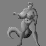  anthro big_breasts breasts female hi_res huge_breasts python reptile scalie skwmt4 snake solo thick_thighs wide_hips 