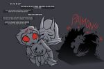  anthro avian bird butler child dialogue eyes_closed female fight grey_background group hair helluva_boss hi_res holding_child holding_object holding_plushie holding_toy horn imp male owl owl_demon paimon_(helluva_boss) plushie queen_octavia_(teathekook) red_eyes red_text short_hair simple_background speech_bubble stolas_(helluva_boss) teathekook text toy white_text worried worried_face worried_look young 